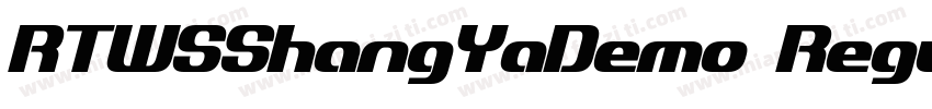 RTWSShangYaDemo Regular MicrosoftYa字体转换